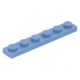 LEGO lapos elem 1x6, középkék (3666)